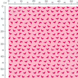 Tissu - Chauves-souris roses sur fond rose