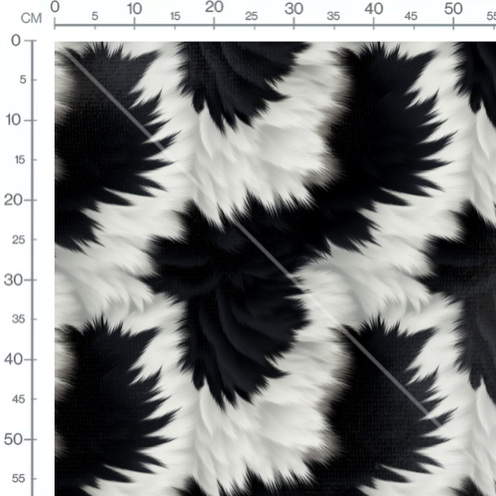 Tissu - fourrure bicolore