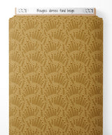 Tissu - Bougies dorées sur fond beige