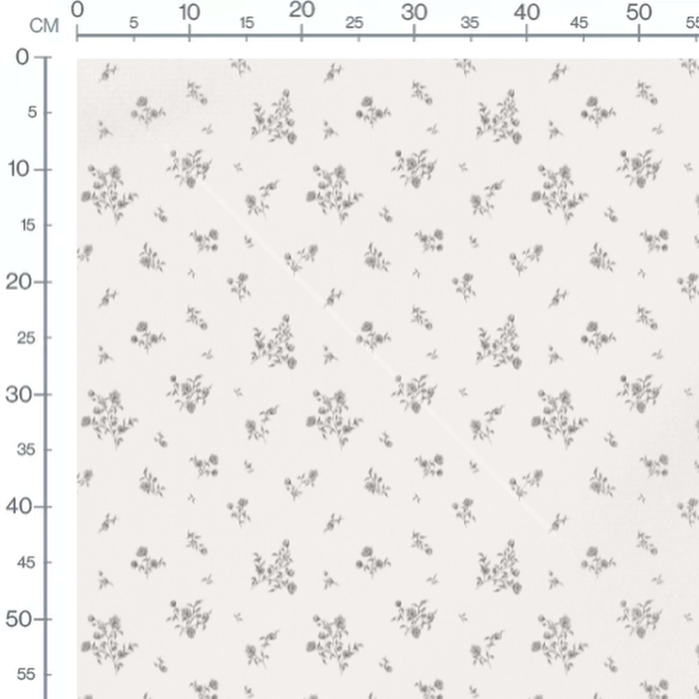 Tissu - Fleurs et feuilles monochromes