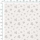 Tissu - Fleurs et feuilles monochromes