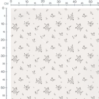 Tissu - Fleurs et feuilles monochromes