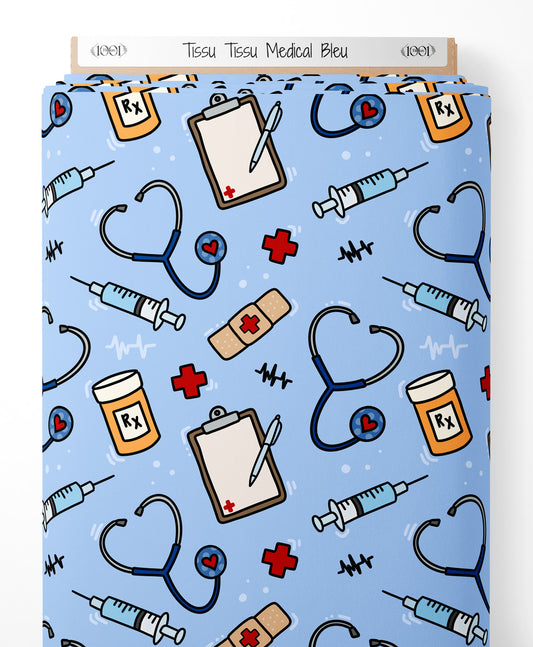 Tissu - Tissu Medical Bleu