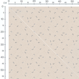 Tissu - Petits ratons sur fond beige