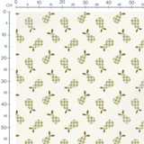 Tissu - Poires à carreaux verts et blancs