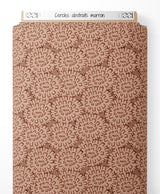 Tissu - Cercles abstraits marron