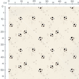 Tissu - Ballons aléatoires beige