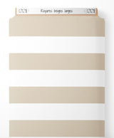 Tissu - Rayures beiges larges