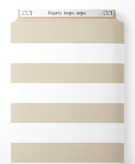Tissu - Rayures beiges larges