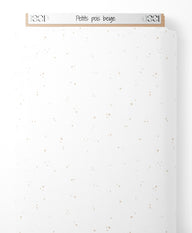 Tissu - Petits pois beige