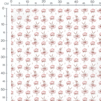 Tissu - Lapins danseurs et pivoines