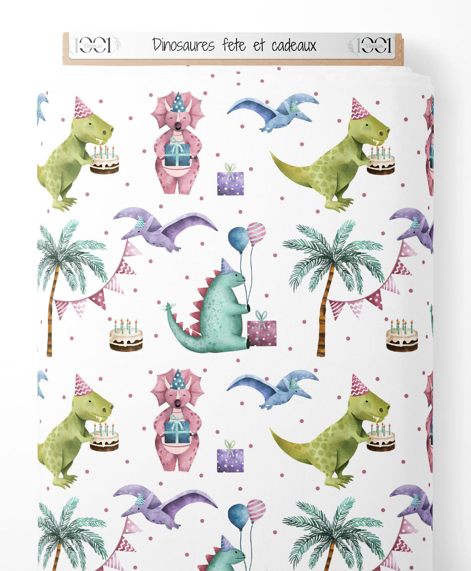 Tissu - Dinosaures fête et cadeaux