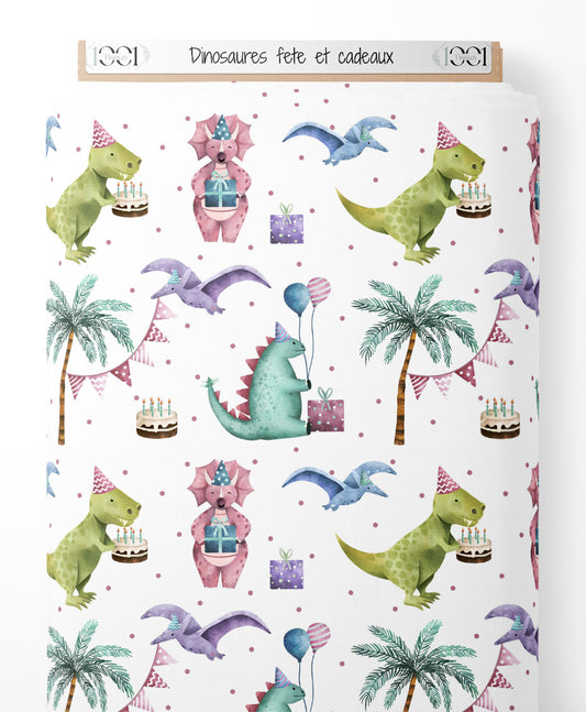 Tissu - Dinosaures fête et cadeaux
