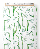 Tissu - Perce-neige aquarelle
