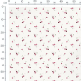 Tissu - Cerises roses et éclaboussures