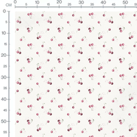 Tissu - Cerises roses et éclaboussures