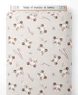Tissu - Pandas et branches de bambou