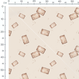 Tissu - Biscuits sur fond beige