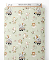 Tissu - Animaux safari pastel