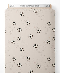 Tissu - Ballons dynamiques beige