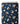 Tissu - Fleurs orange et blanches marine