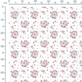 Tissu - Fleurs roses et violettes 4 2