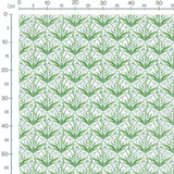Tissu - Fleurs blanches sur fond blanc