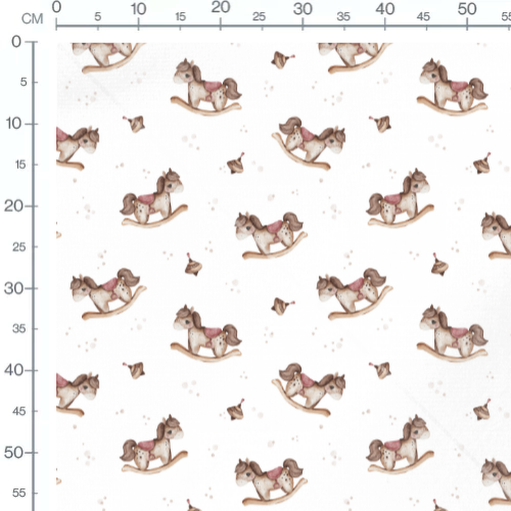 Tissu - Chevaux à bascule et toupies