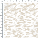 Tissu - Rayures zèbre beige sur blanc