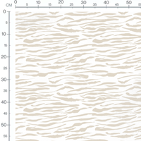 Tissu - Rayures zèbre beige sur blanc