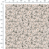 Tissu - Fleurs blanches et feuillage 3