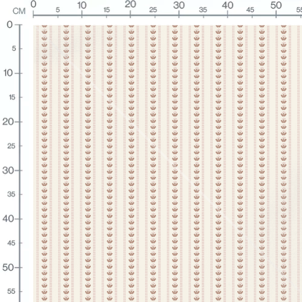 Tissu - Fleurs stylisées et pois