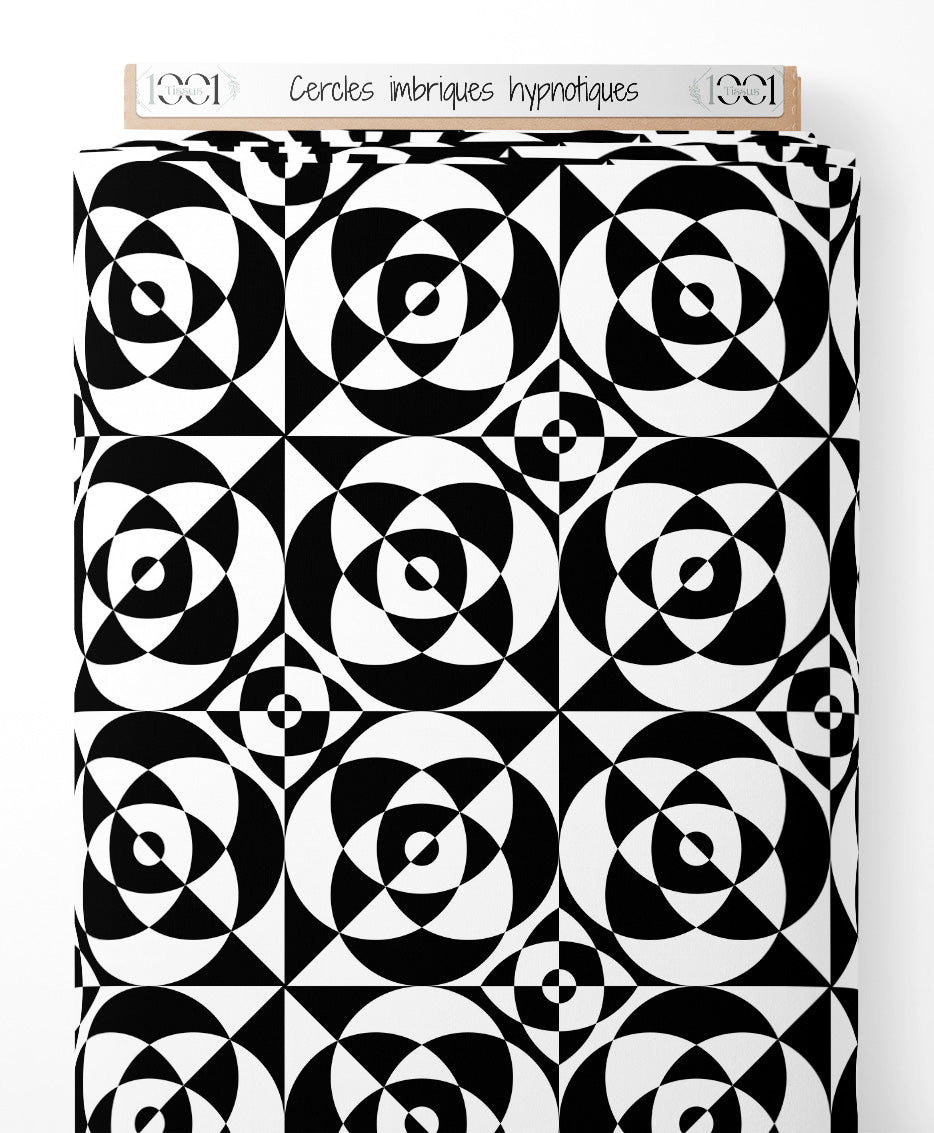 Tissu - Cercles imbriqués hypnotiques