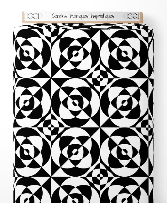 Tissu - Cercles imbriqués hypnotiques