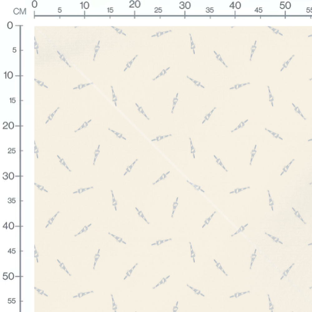 Tissu - Parapluies gris sur fond beige