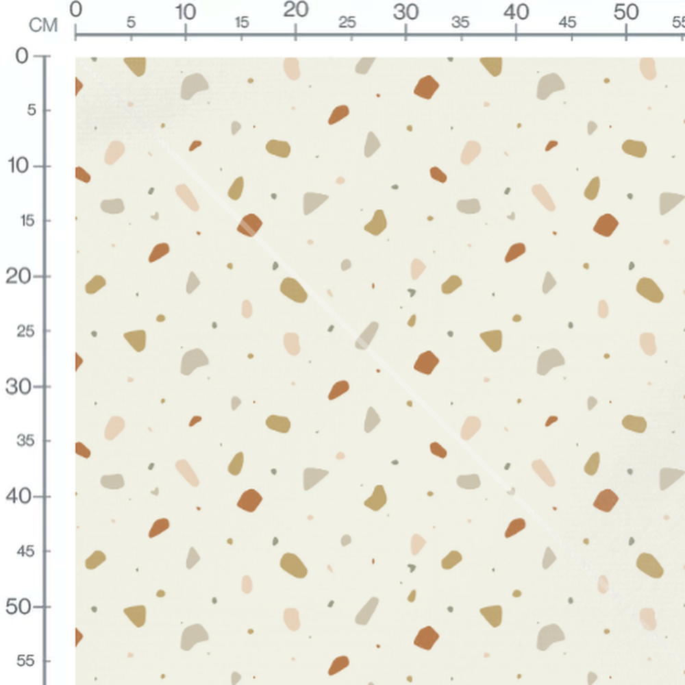 Tissu - Motif terrazzo beige