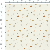 Tissu - Motif terrazzo beige