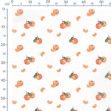 Tissu - Mandarines et quartiers oranges