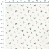 Tissu - Fleurs beiges sur fond blanc 2
