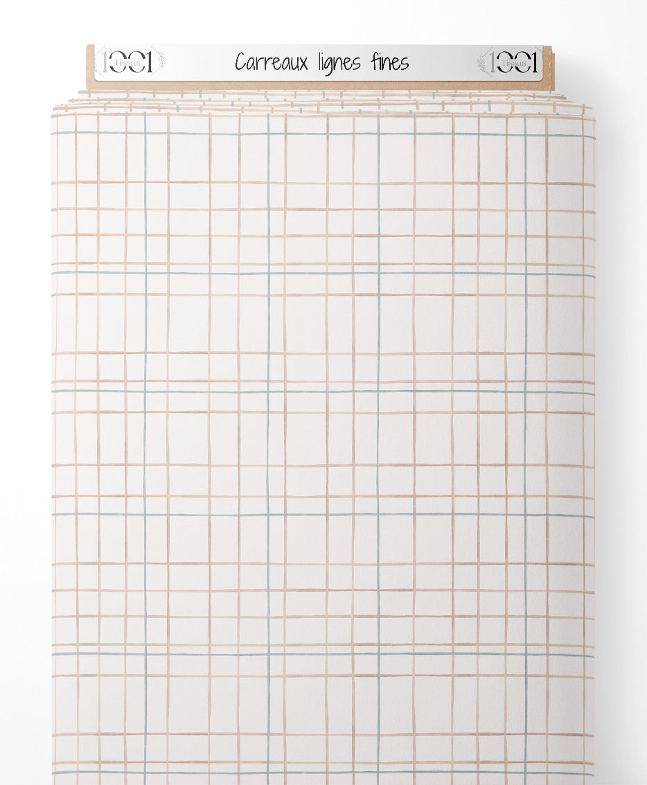 Tissu - Carreaux lignes fines