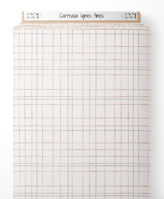 Tissu - Carreaux lignes fines