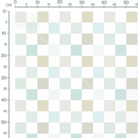 Tissu - Carrés pastel variés