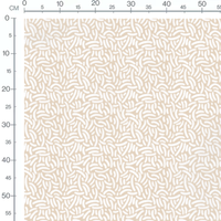 Tissu - Formes blanches sur beige