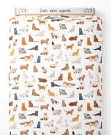 Tissu - Chats variés aquarelle