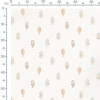 Tissu - Robots beige et gris joyeux
