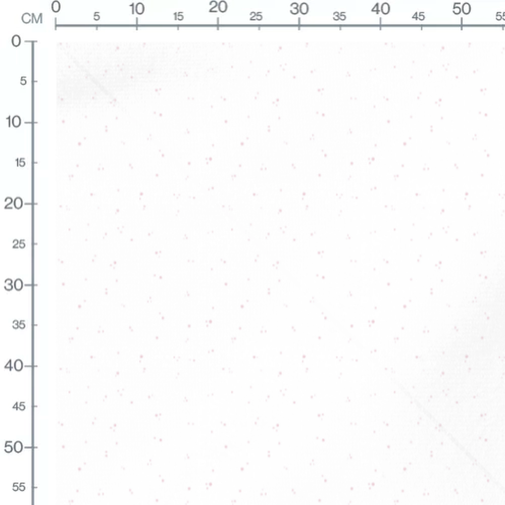 Tissu - Pois roses sur fond blanc