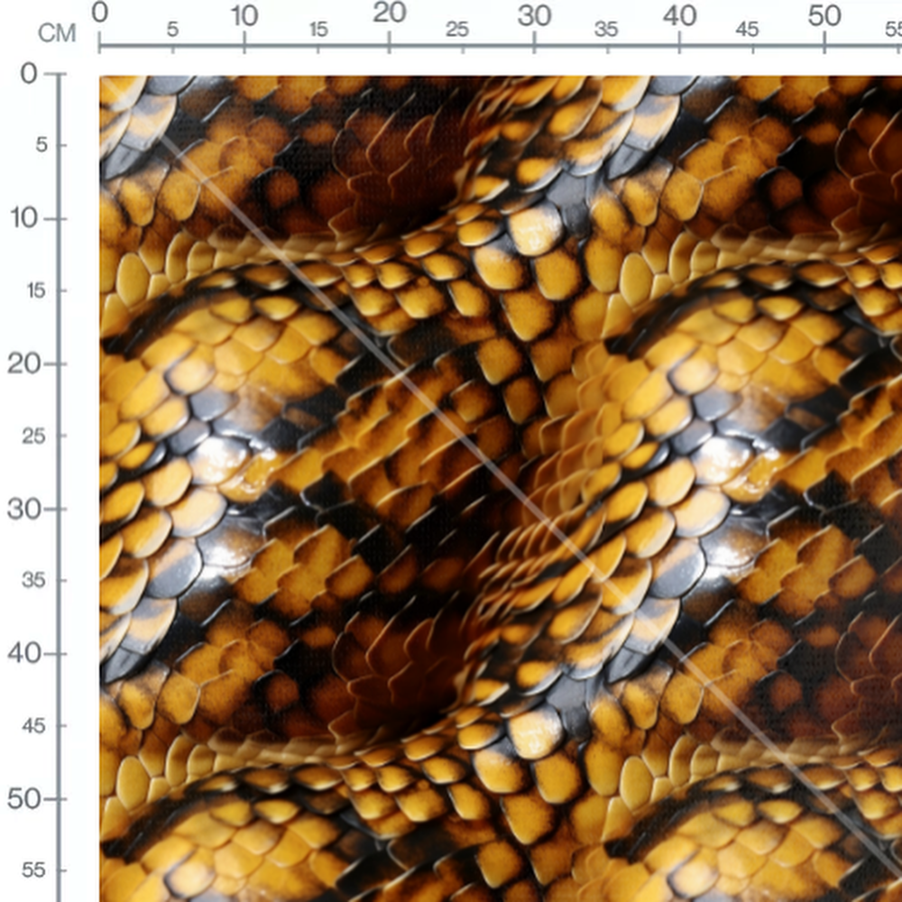 Tissu - python or noir