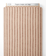 Tissu - Rayures brunes sur beige