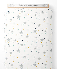 Tissu - Étoiles et triangles colorés