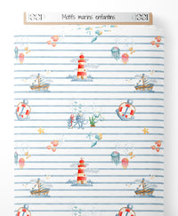 Tissu - Motifs marins enfantins